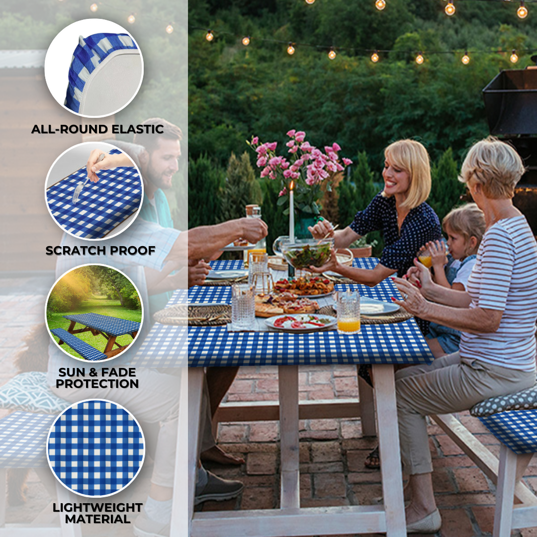 Dark Blue Checkered