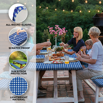Dark Blue Checkered